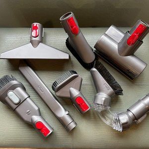 Genuine Dyson red button 7-piece attachment tool set for cordless vac